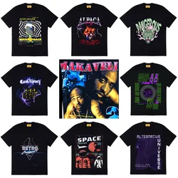 Men streetwear High Quality Custom Design 100% Cotton Hip Hop printing heavyweight Oversized vintage graphic Acid Wash T shirt