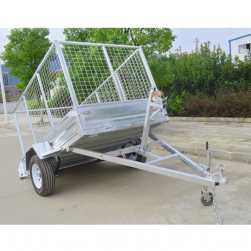
GINO 4x4 Utility Single Axle Trailers Bolted for Fast Food Sales Equipped 
