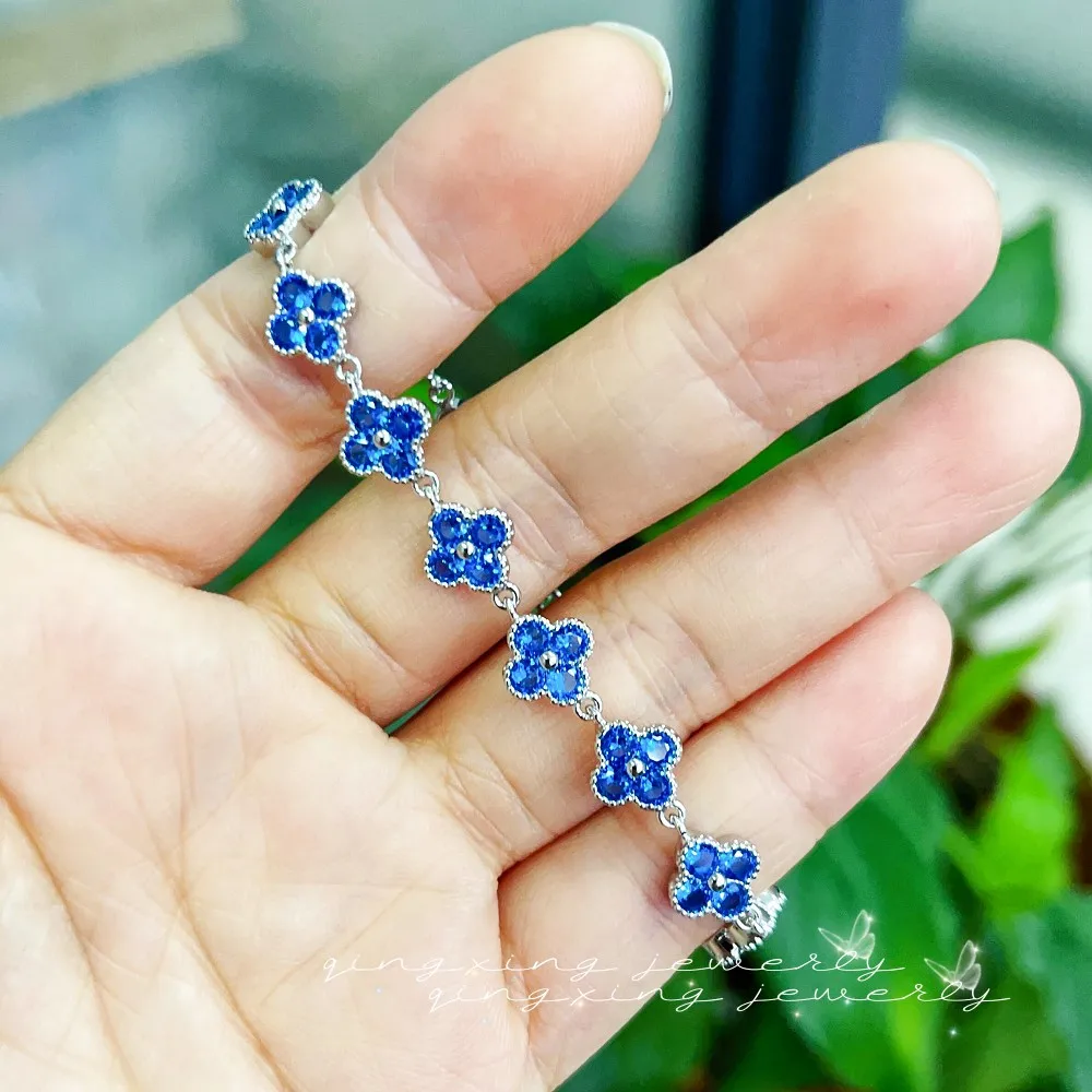 High Quality Fine Jewelry Adjustable  Mother Of Pearl Lucky Four Leaf Clover Bracelet For Girls