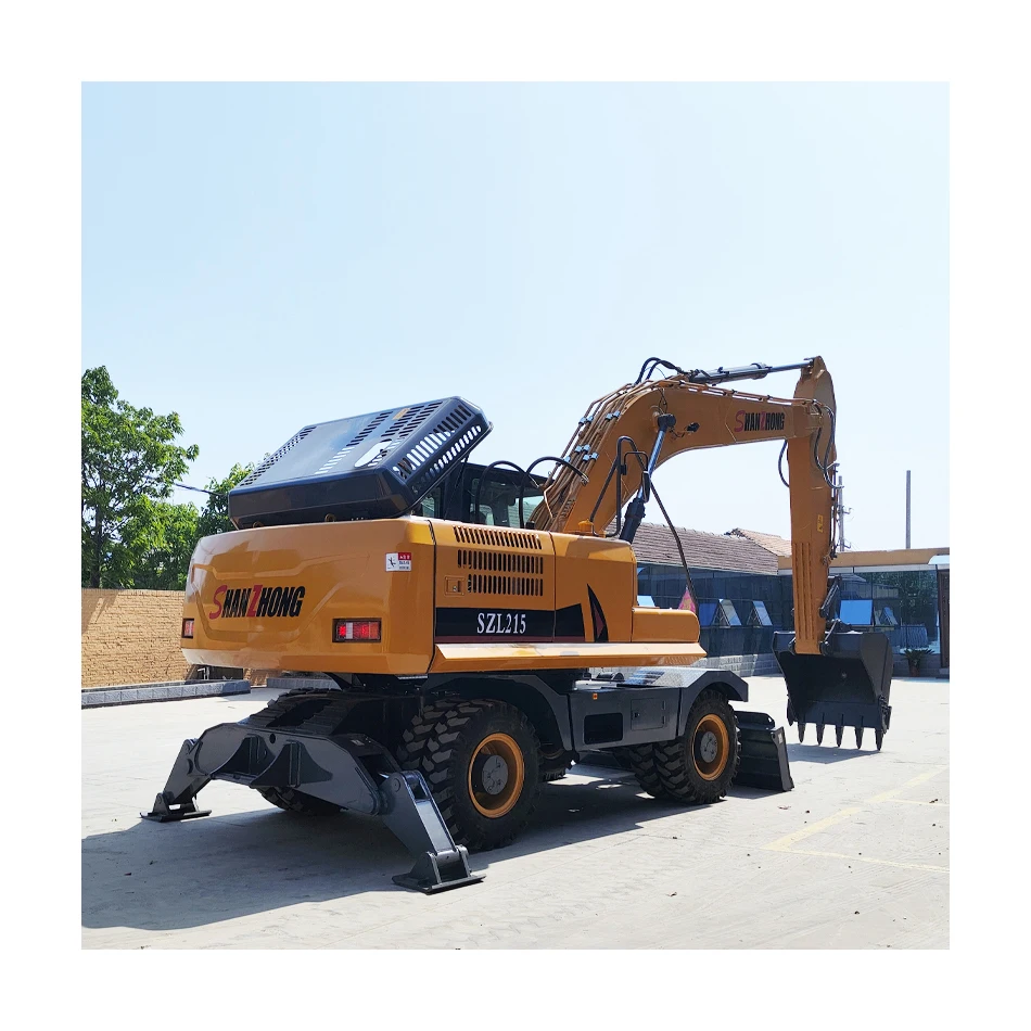 Строительная техника 17ton 18ton 20ton 21ton Shanzhong SZL215 1.0cbm колесный экскаватор для продажи