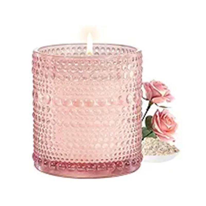 selected Nature soy wax  DIY customize  candle gift box  Polka Dots glass cup  scented candle luxury