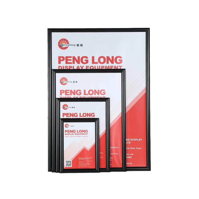 
Wall mounted 25mm black snap poster frame A0-A5 