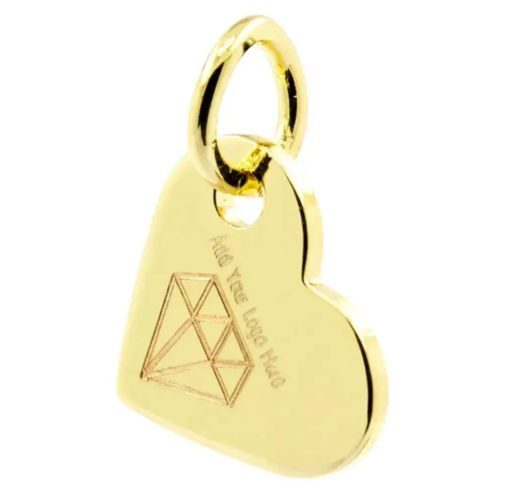 Custom Metal jewelry stamping blanks Logo Laser Engraved on Round Disc charm pendant