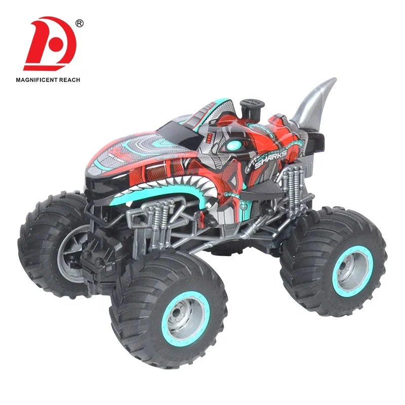 HUADA 2024 4CH 27MHZ Dinosaur Design Fast Racing 4WD High Speed Mist Spray RC Car Off Road Remote Control Trucks With Battery
