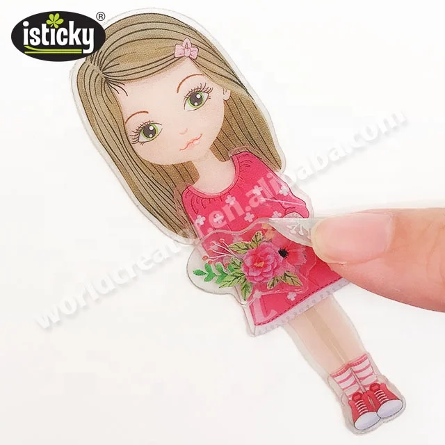 
No Glue Washable Dress Up TPE Jelly Sticker 