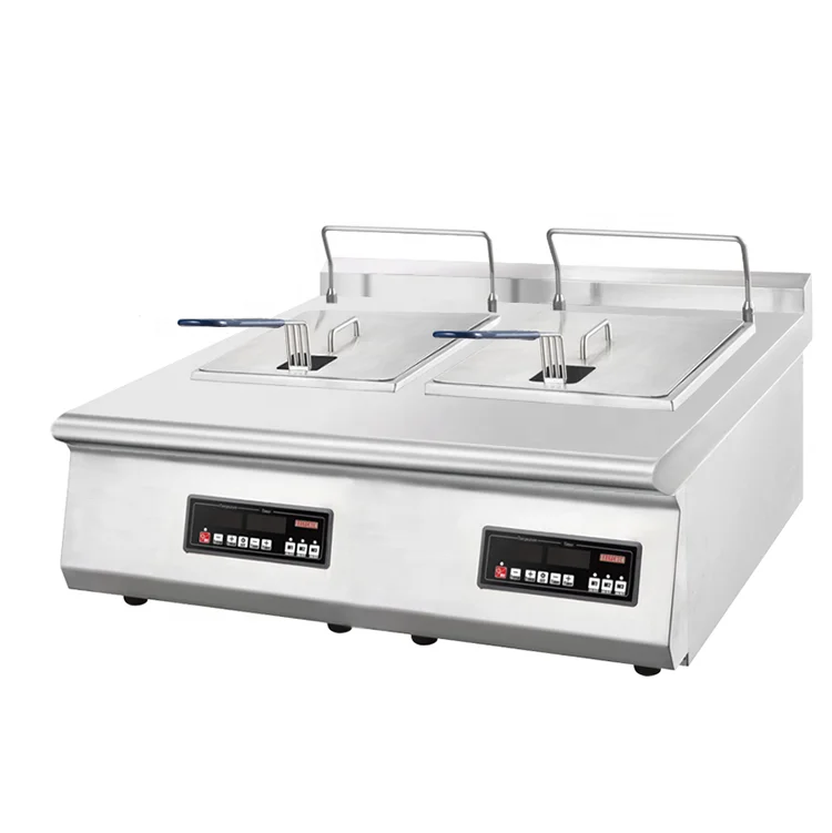 Restaurant commercial industrial banana electric 2 basket plantain chip fryer