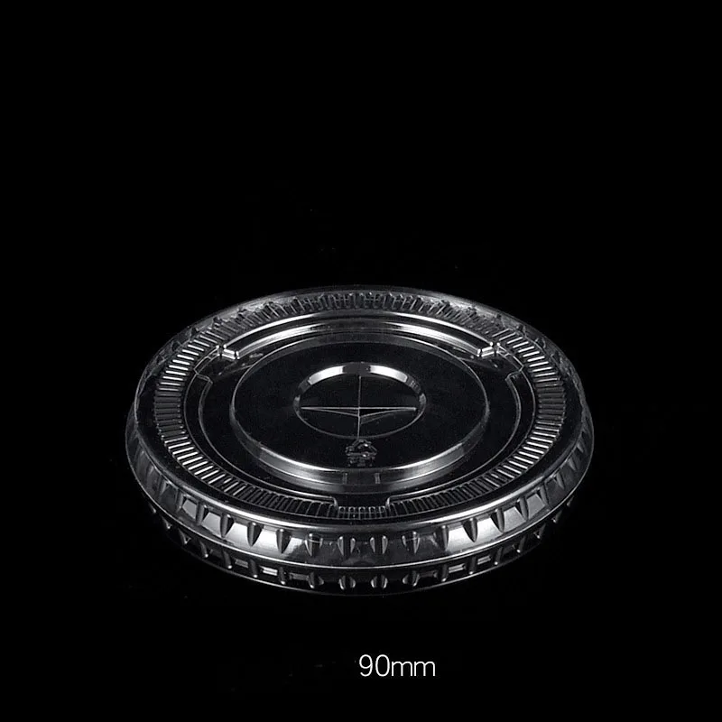 Wholesale 90mm dome pet cheap disposable dispenser clear paper cup lid cover