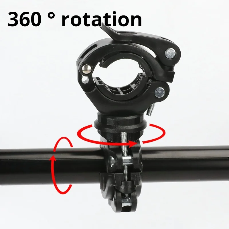 Bicycle grip bracket bicycle flashlight clamp bracket capable of rotate and adjusting