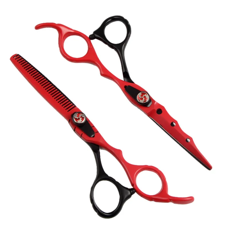 cutting scissors hair scissors in one kit Japanese Steel Cutting and thinning Shear Hair Scissors 6.0 inch barber  hair