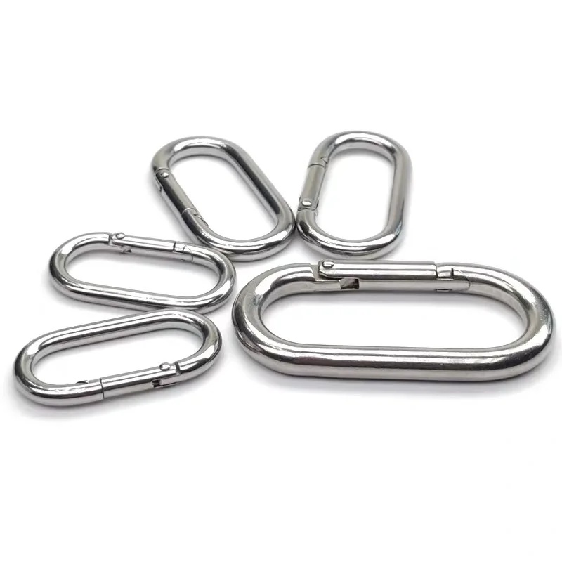 O-shaped Oval Snap Hook Carabiner Gate Key Hanging RingBag Buckle for Hammocks Camping Hiking Keyring Utility