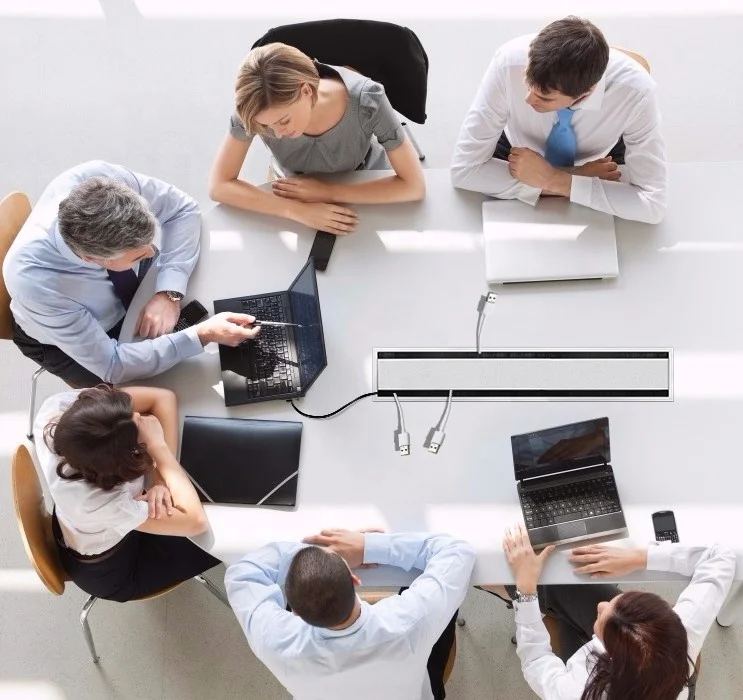 Conference Table Wire Hider Box Cable Grommet Management Box Cord Organizer