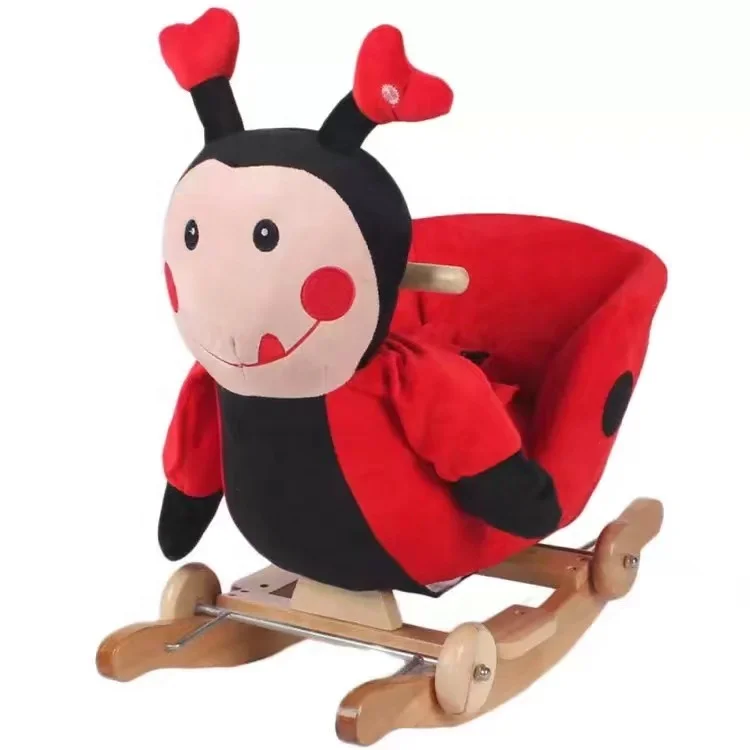 plush ladybug rocking baby chair