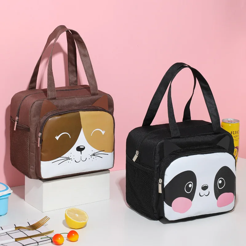 Wholesale Custom Logo Cute Cartoon Oxford Polyester Tote Cooler Lunch Bag Insulated for School Kids