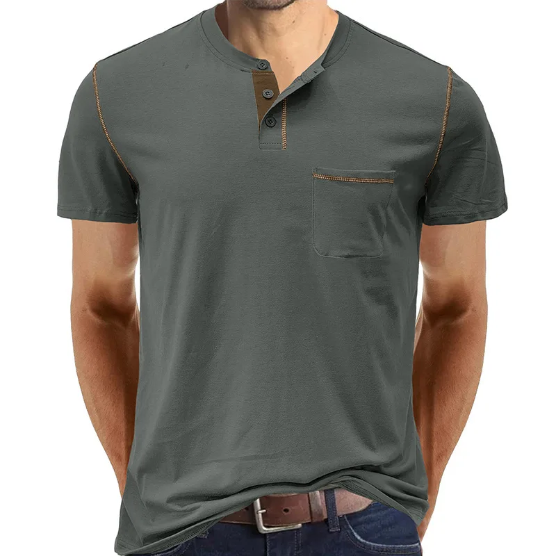 Custom logo t-shirt men plain t shirt high quality bulk plus size t-shirt with pocket