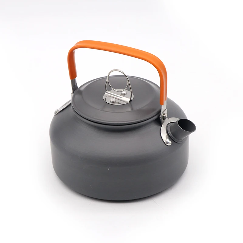 Outdoor Portable Aluminum Cooking Teapot steel Outdoor Picnic Camping Tableware Kettle for Hiking Traveling