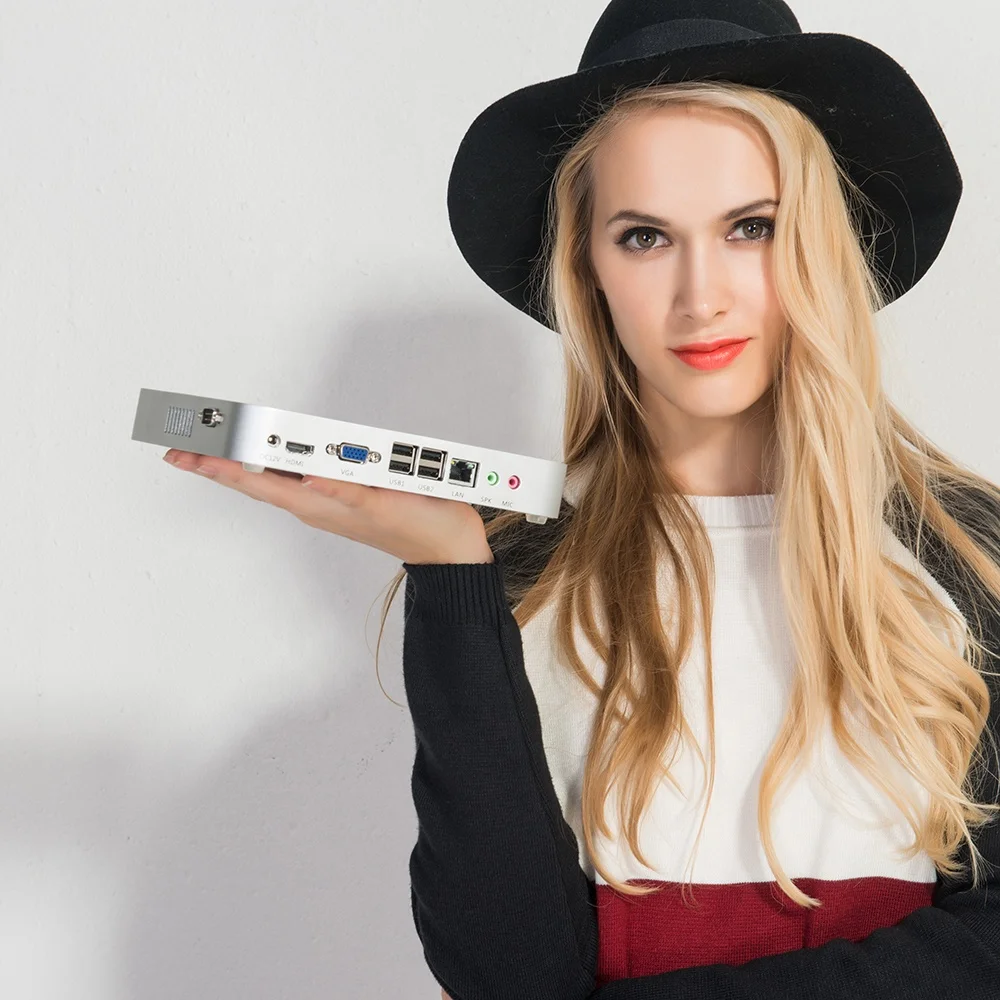 Small Form Factor PC Core i5 4200U 4K HTPC VGA USB WiFi Gigabit Ethernet Linux Win10 Office Mini Computer