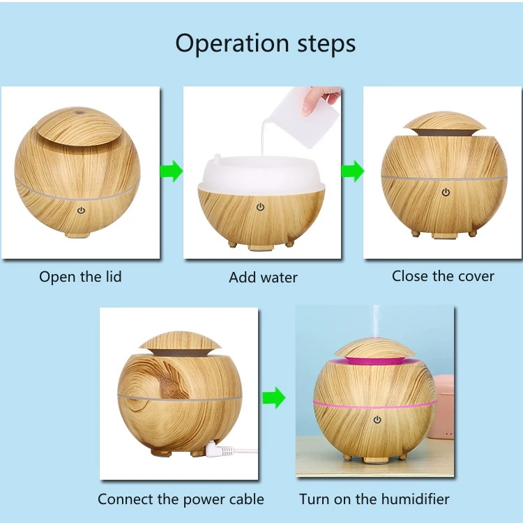 Factory Direct Small Mushroom Design 160ml Mini Portable Steam Aroma Diffuser Electric Ultrasonic Humificador De Aroma