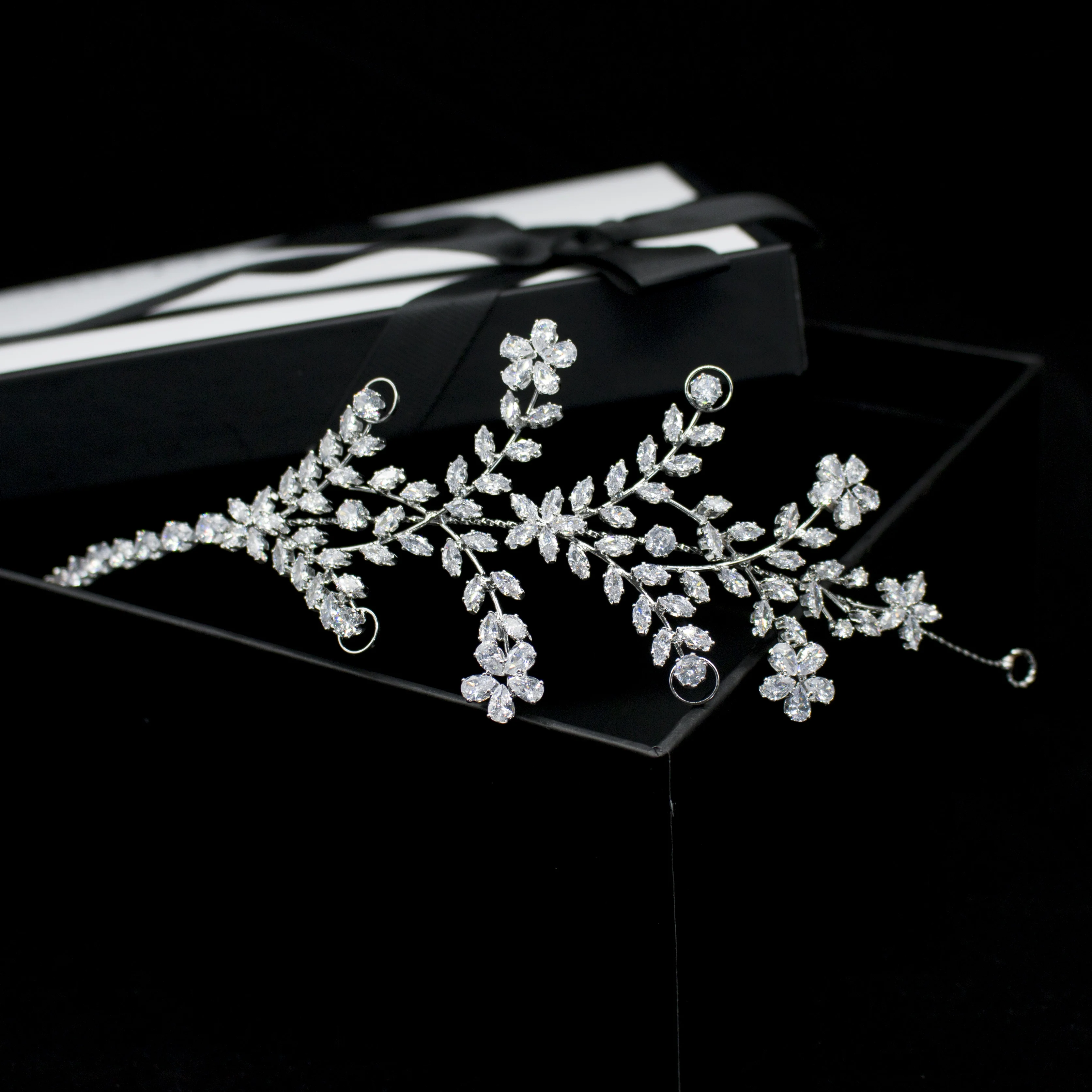 GS0143 Factory Direct China Good Quality And Price Of high fashion costume jewelry high end micro pave charms Hair band