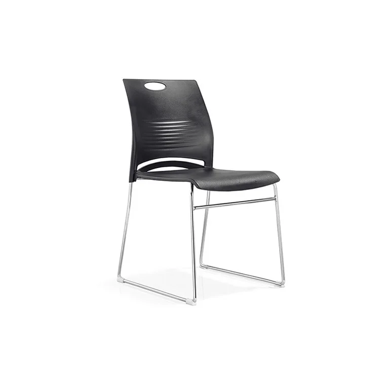 
Office Furniture Conference Meeting Room Chairs/ Visiting Black Chairs without Wheels 