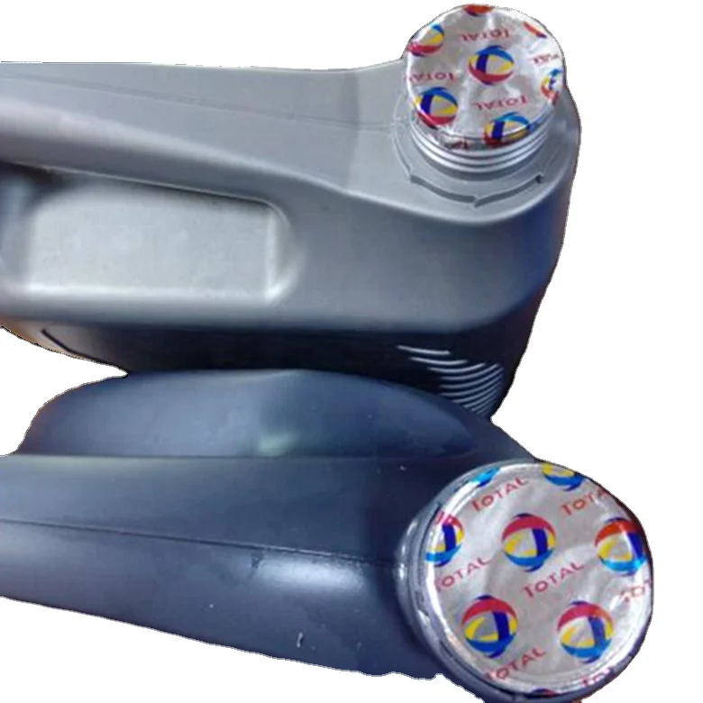 Induction bottle cap sealing foil with paper backed two pieces for sealing to motor oil PE bottles sealed for your protection