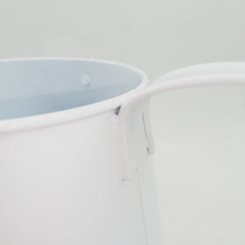 Vintage 2.5L White Color Kid Watering Can Metal Watering Can