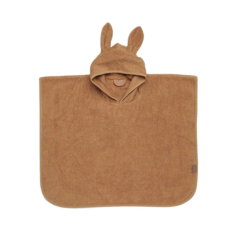 Baby Badponcho Bath Towel Organic Cotton Terry Beach Sustainable Hooded Poncho Hoody Blanket for Kids