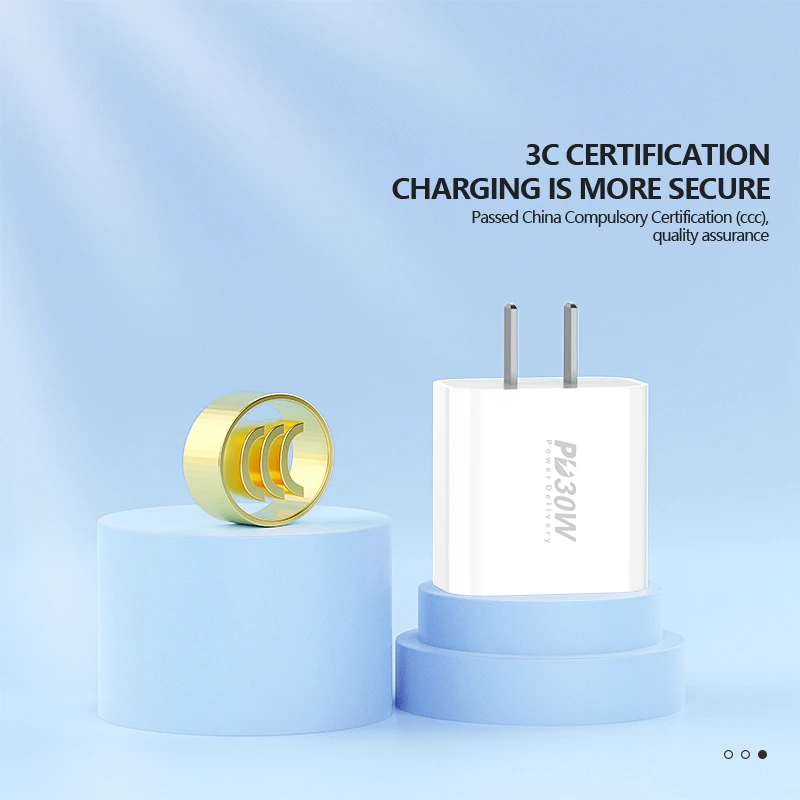 Wholesale USB-C PD30W wall charger with cable fast charging charger kit
