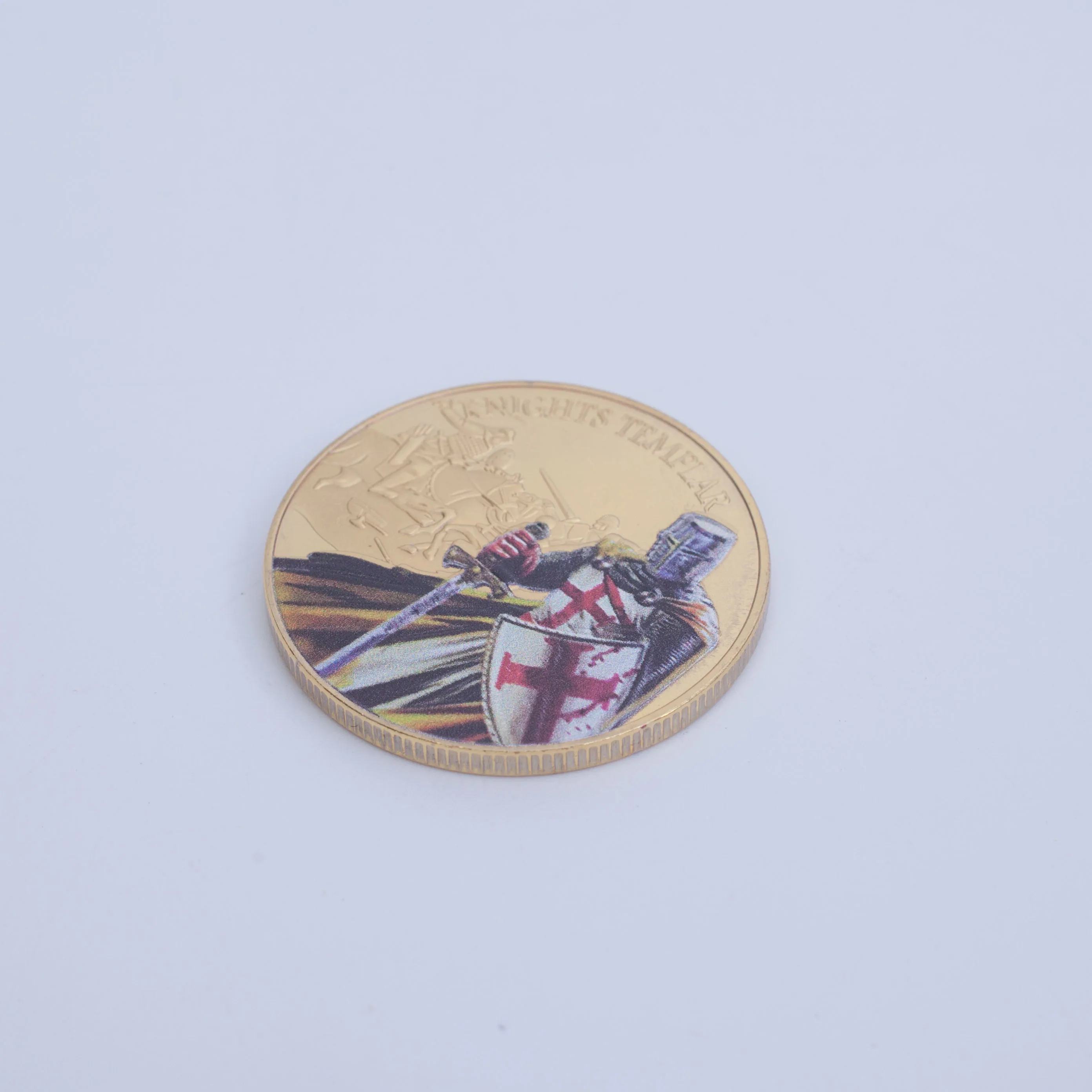 Templar Knight Commemorative Coin Samurai Coin Commemorative Medal Relief Colored Metal Crafts Customization