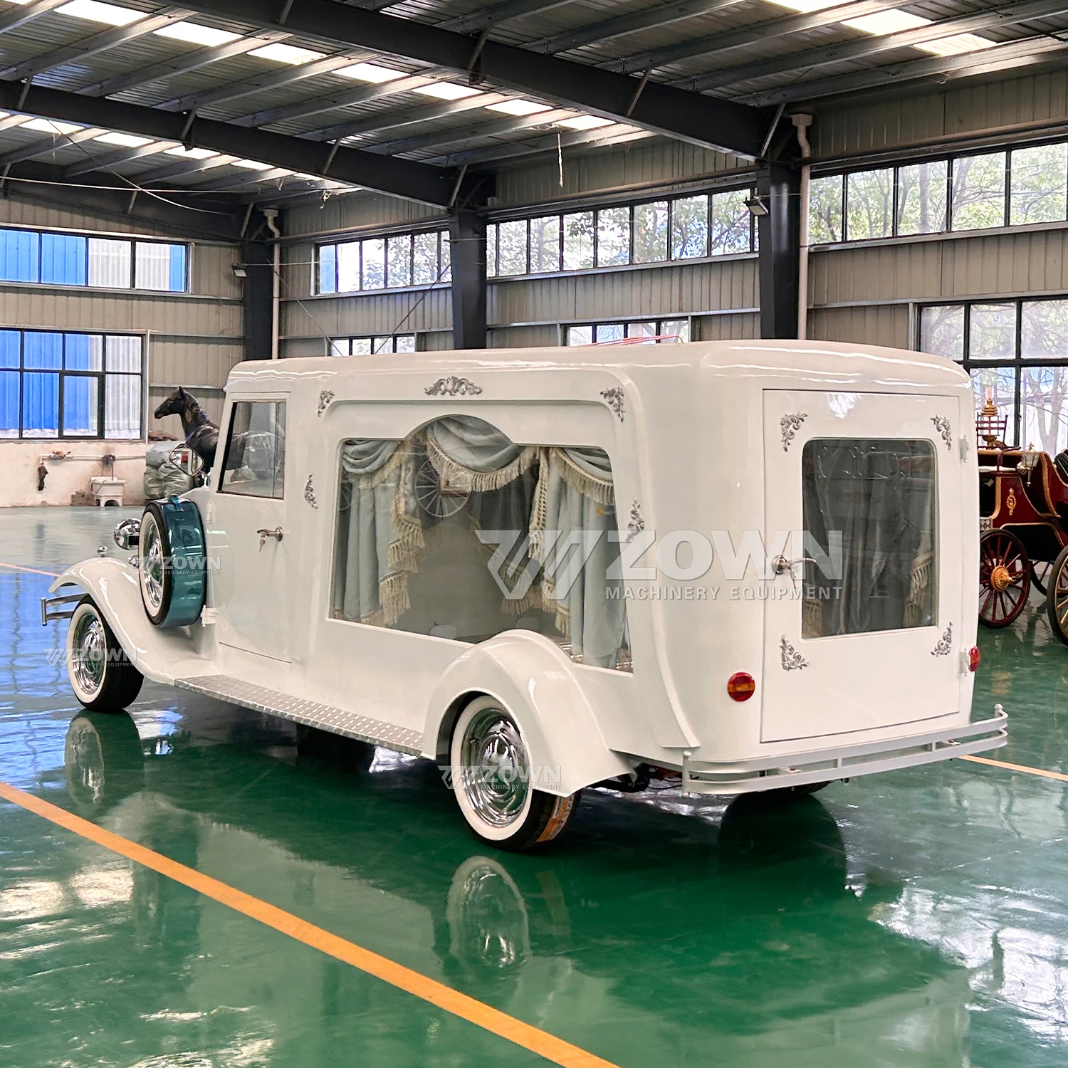 Factory Supplier American Hearse Classic Electric Drive Vehicle Vintage Antique Hearse Trailer for Sale