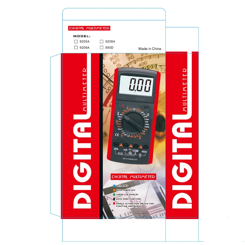 New Electrical Cheap DT9205A Digital Multimeter DMM Multimetro Voltage Tester Multi Use Tester Digital