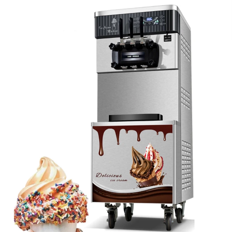 three flavors air pump a glace 2 1 mixed automatic mixer industrial soft making price commercial softy ice cream machine