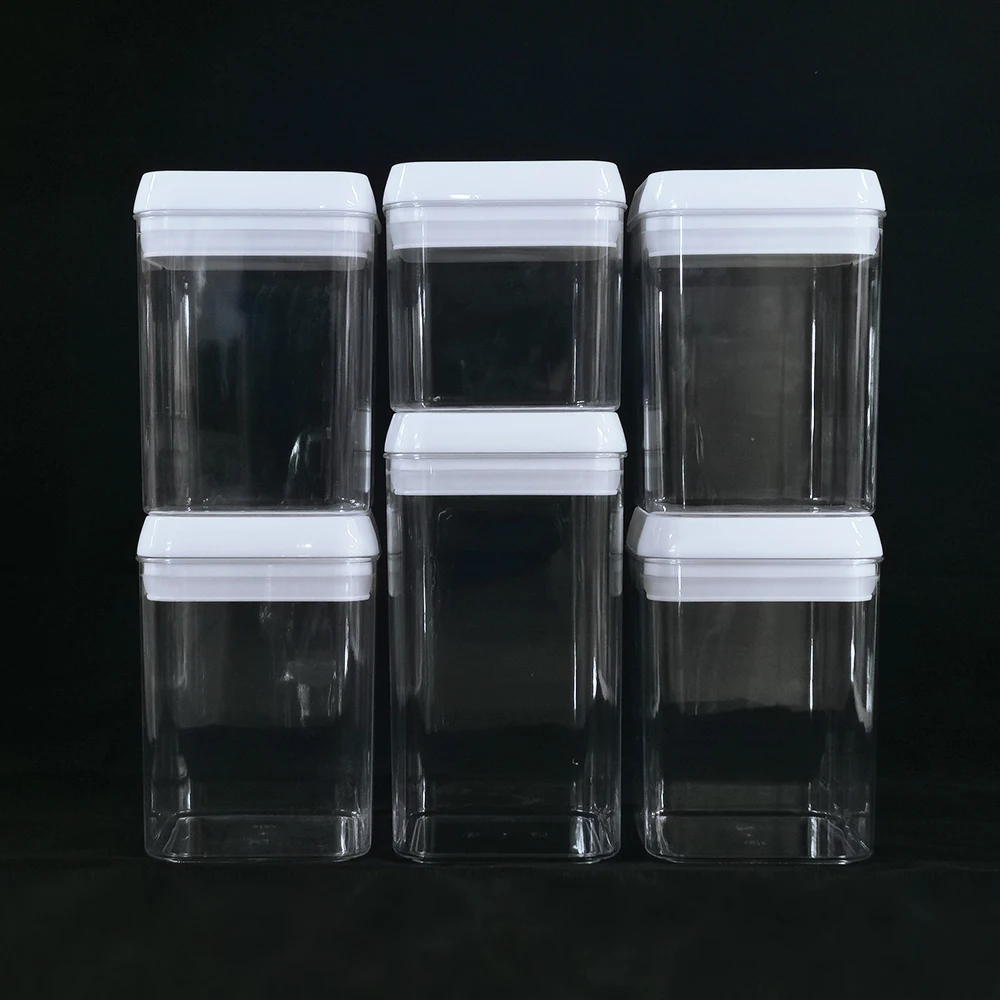 
Plastic Clear Airtight Kitchen Food Storage Box Container Set with Lids for Pantry Organization 