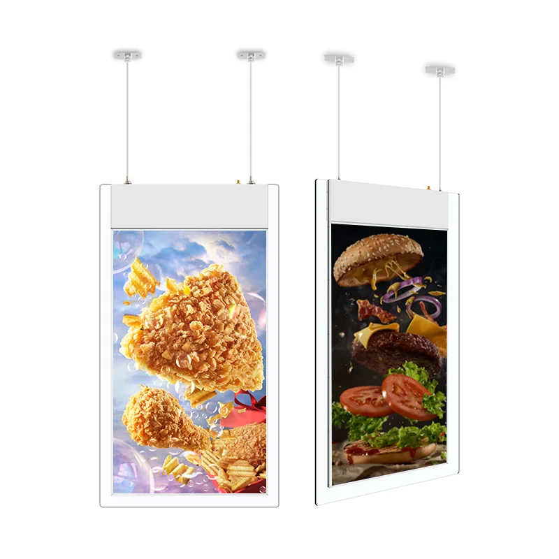2021New monitor double sided LCD outdoor screen retail ad hanging signage digital display advertising screen