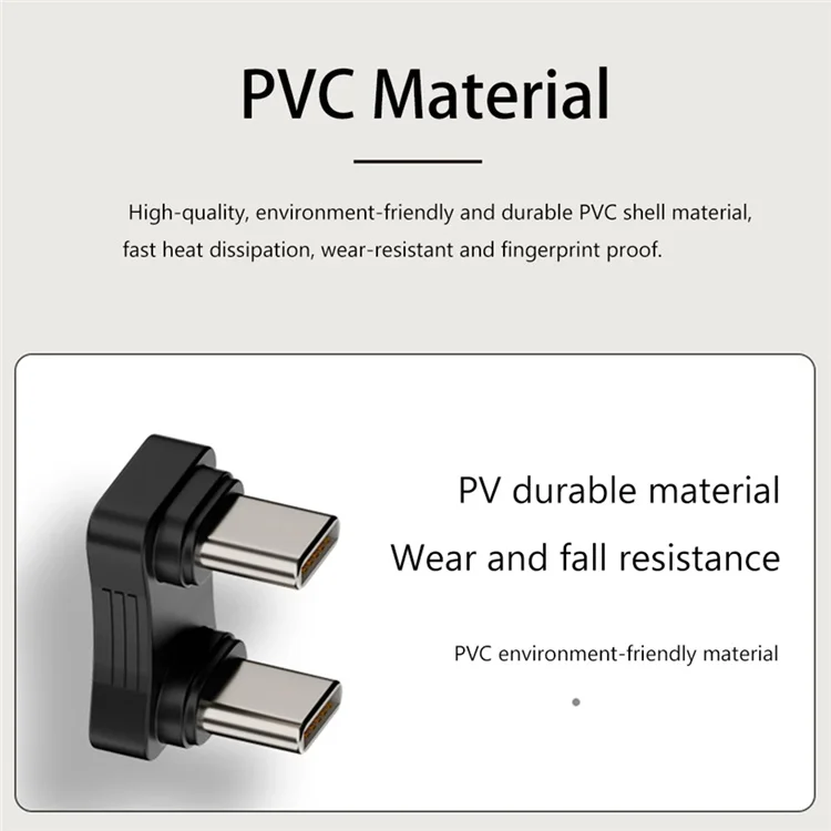 2 in 1 Converter Connector Male To Male Type-C2.0 U Shaped USB C To USB C Extension Adapter 480Mbps Data Transfer for Tablet