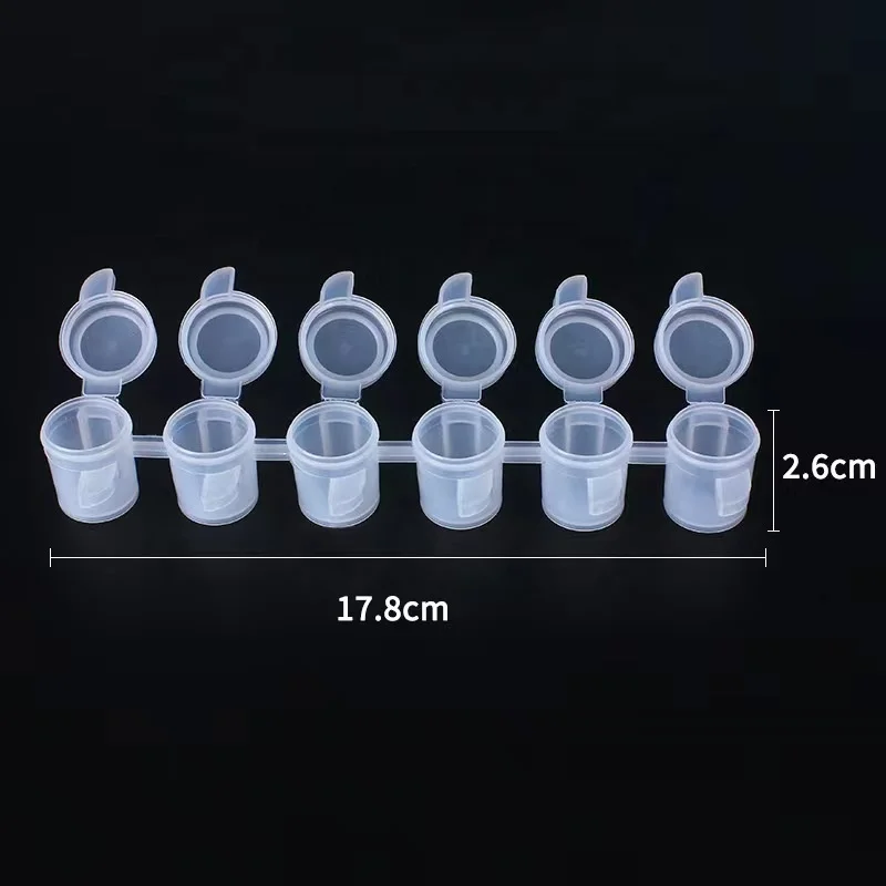 5ml Empty Bottle Paint Pot Pod Strip Watercolor Draw Pigment  Clear Container