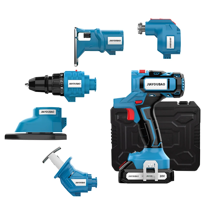 Важные новости 20 в многофункциональный набор инструментов 5-Iin-1 литиевая сабельная пила джиг пила угловая шлифовальная машина Осциллирующий Инструмент набор сверл