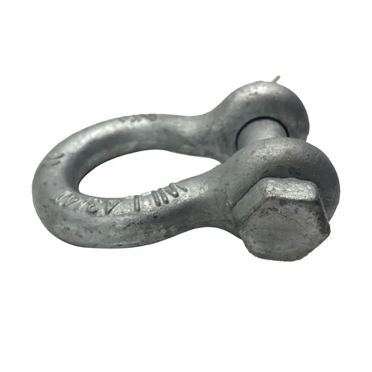 High Quality Galvanized 3/8 Inch 1 Ton Alloy Steel Us Type Anchor Screw Pin Shackle