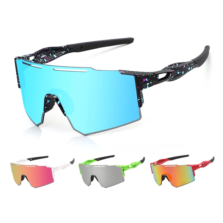 Frameless biker glasses oversize fishing polarized bike sunglasses cycling sunglasses factory unisex sport sunglasses