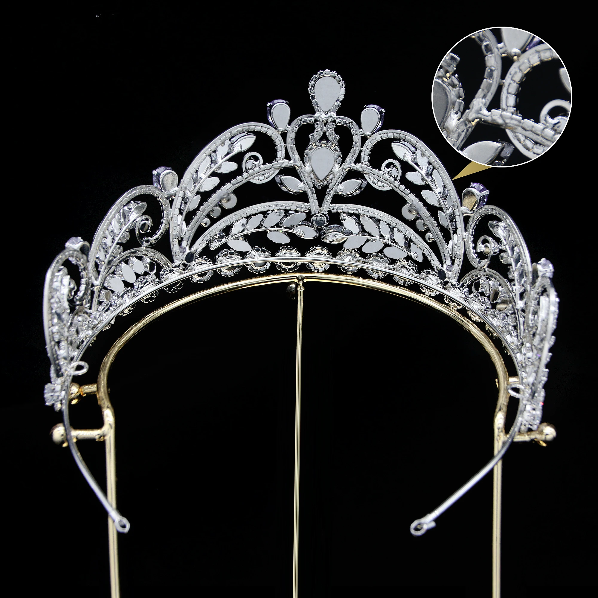 Bohua Jewelry New Design bridal hair accessories Zircon Princess Crowns Wedding Bridal Tiaras for women