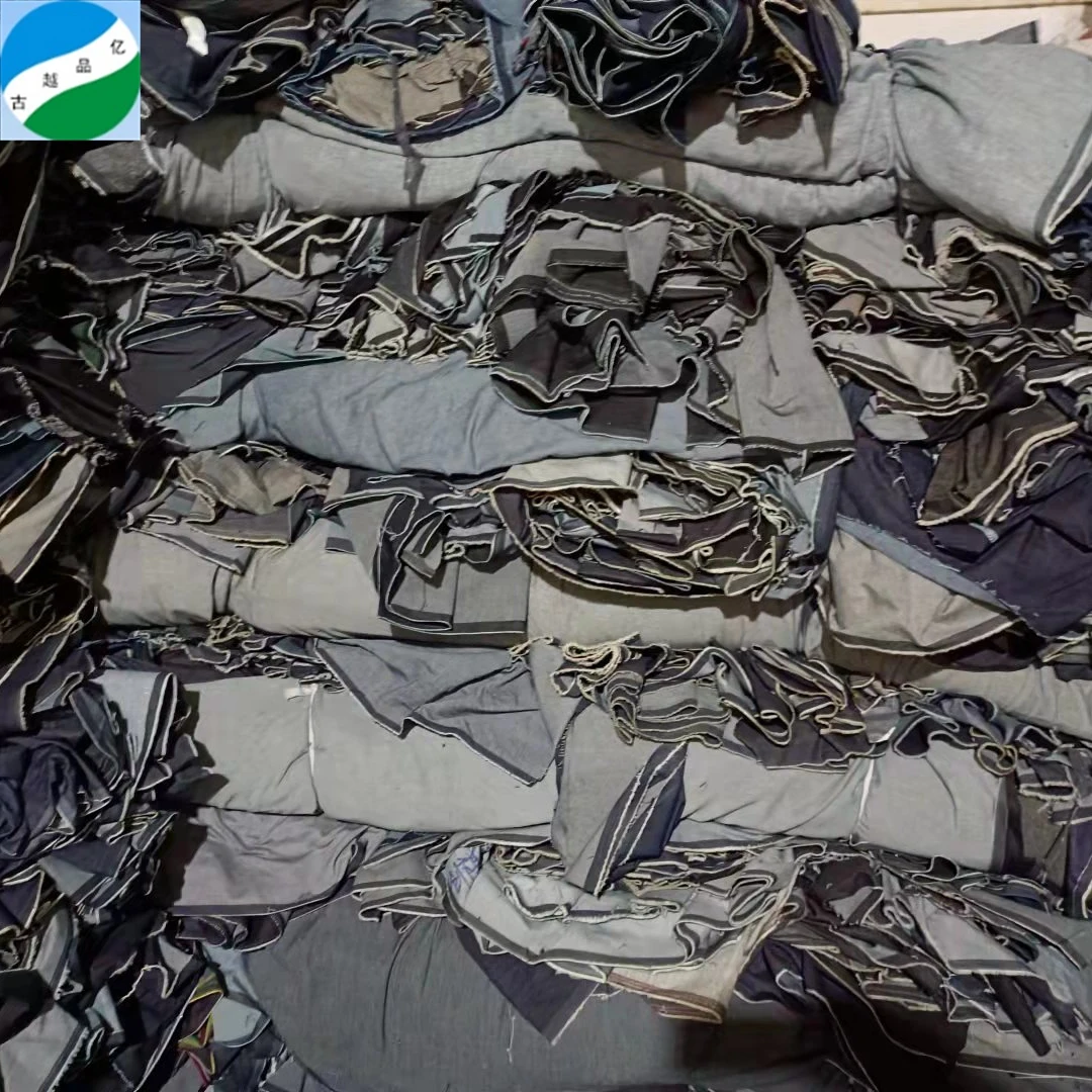 cut pieces very cheap item mixed goods denim fabric stock lot fabric in China market for jeans