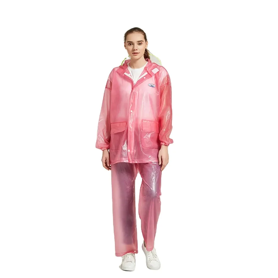 PVC clear rain coat on sale for adult Waterproofing rain ponchos for adults waterproof poncho raincoat