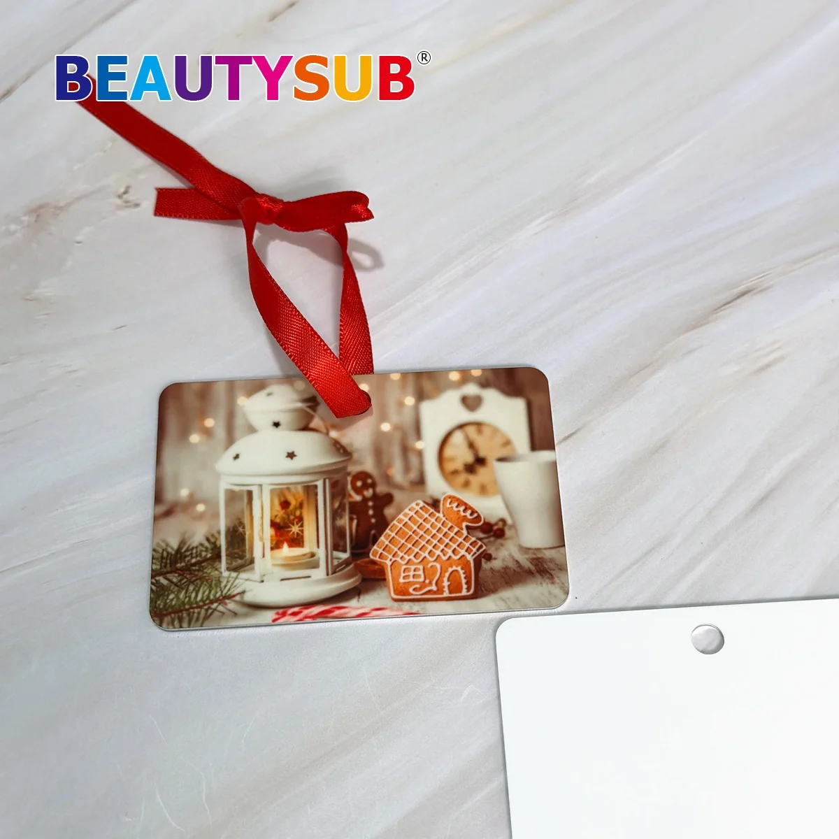 BEAUTYSUB Longstar HD Sublimation aluminum Ornament white heat transfer photo printable metal coating blanks Cut by CNC router