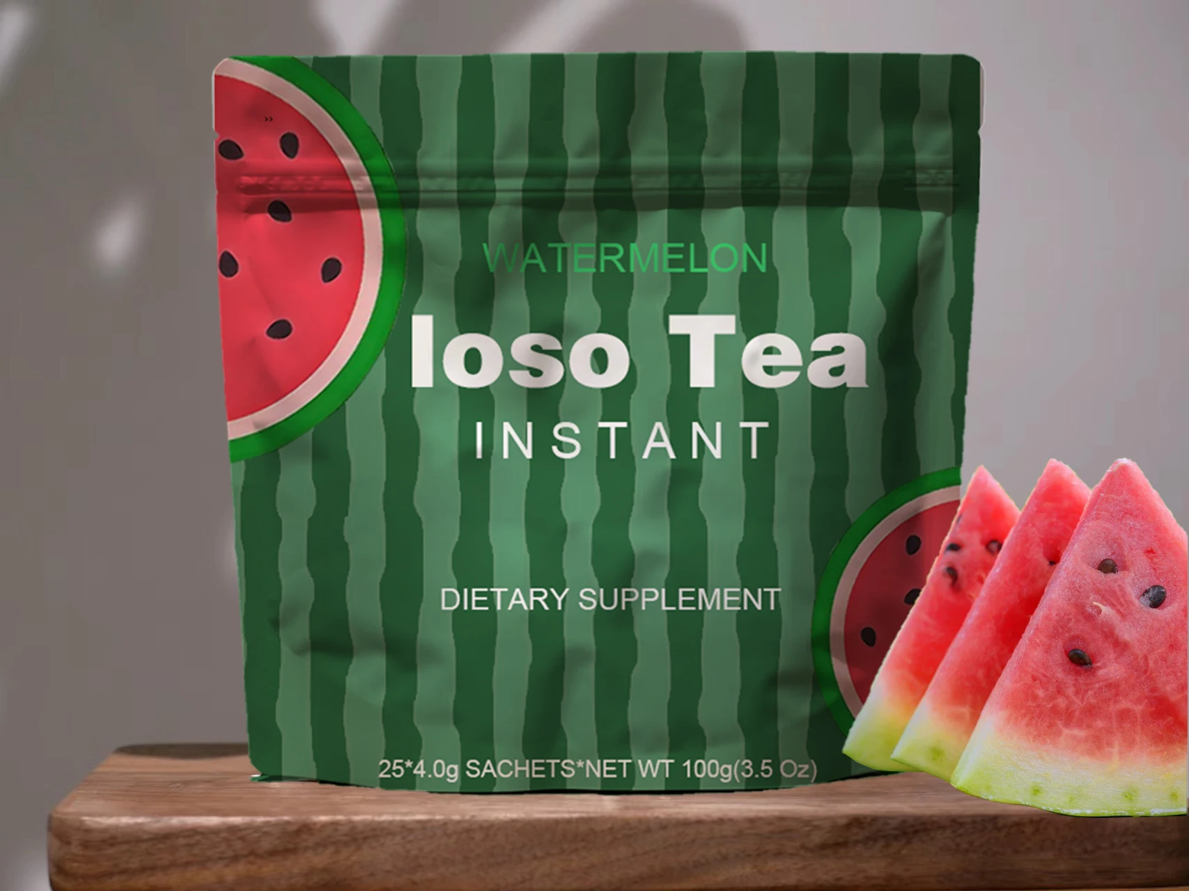 IOSO Natural Detox Instant Herbal Tea Watermelon loso Fruit Tea Instant Fruit Detox Powder for Weight Loss Summer Drink loso Tea