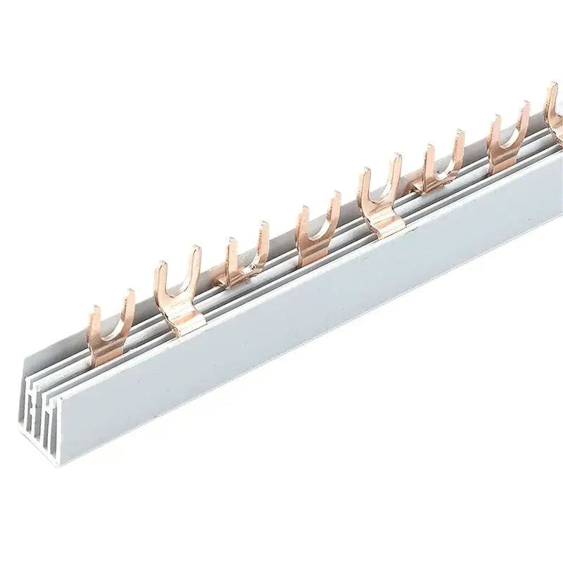 MCB 63A U Type BusBar Fork copper Busbar 2Pole 40A 63A 100A Fork U Type