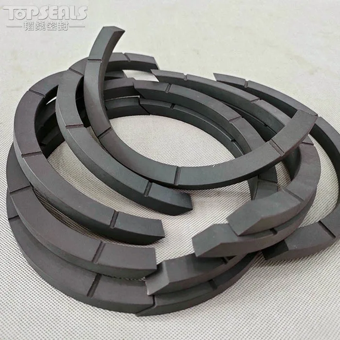 hydraulic cylinder piston seals black custom graphite carbon fiber filled ptfe wear ring