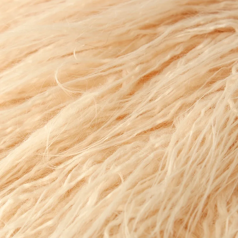 Factory custom pink fur fluffy floor bean bag sofa oval lazy bean bag fillers feel comfortable