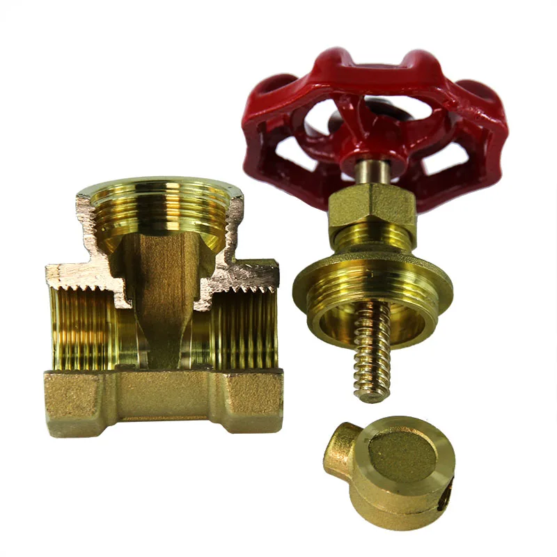 Brass bronze  high efficiency 1/2inch DN15 BSPT thread handle full port brass gate valve for water