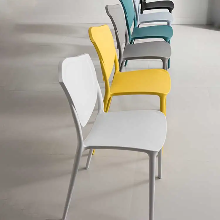 Fixed backrest Armless modern style simplicity leisure cheap plastic dining chair
