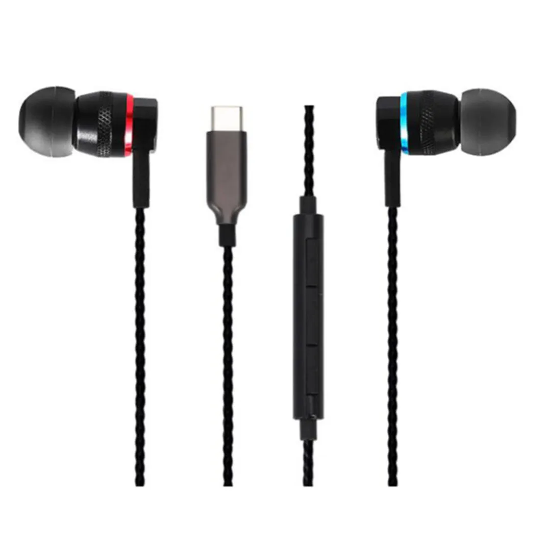 Stereo Bass Hd Sound Strong Compatible Quiet Comfort In-ear Monitor Earbuds Gaming Headphones Type-c Wired Earphone