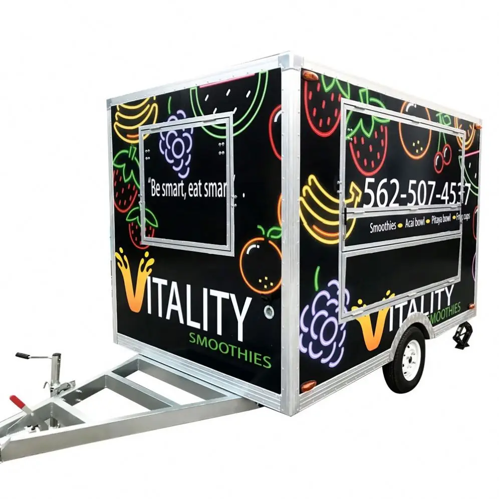 American street hot food Trailer gourmet car wholesale